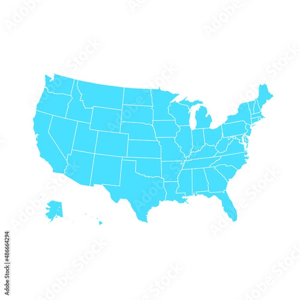 Obraz map of USA