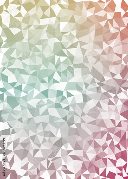 Fototapeta Abstract color Low-Polygones Generative Art background illustration