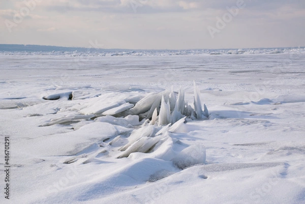 Fototapeta ice, climate, weather, arctic, north, icy, white, iceberg, journey, textured, crystal, blocks, february, floe, glacier, january, scenic, breaking, climate change, exploration, horizon, huge, image.