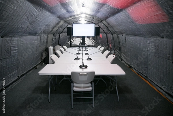 Obraz Pneumatic frame mobile command post module