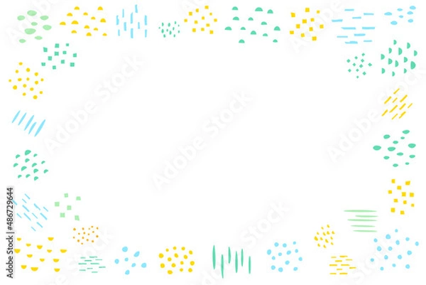 Fototapeta フレーム 枠 イラスト 装飾 模様 柄 背景 北欧 ベクター AI JPEG 画像 素材