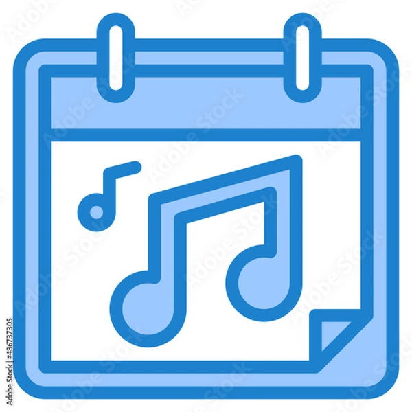 Obraz calendar blue style icon