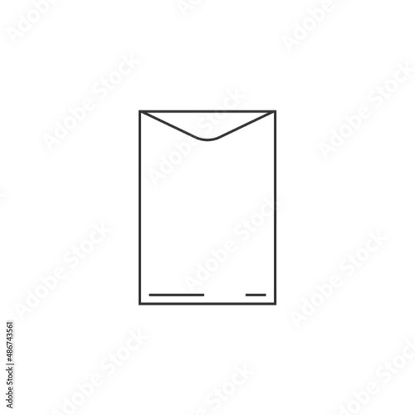 Obraz Large envelope icon. Envelope line icon for web and print isolated on white background.