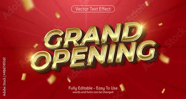 Obraz Grand opening editable text effect template