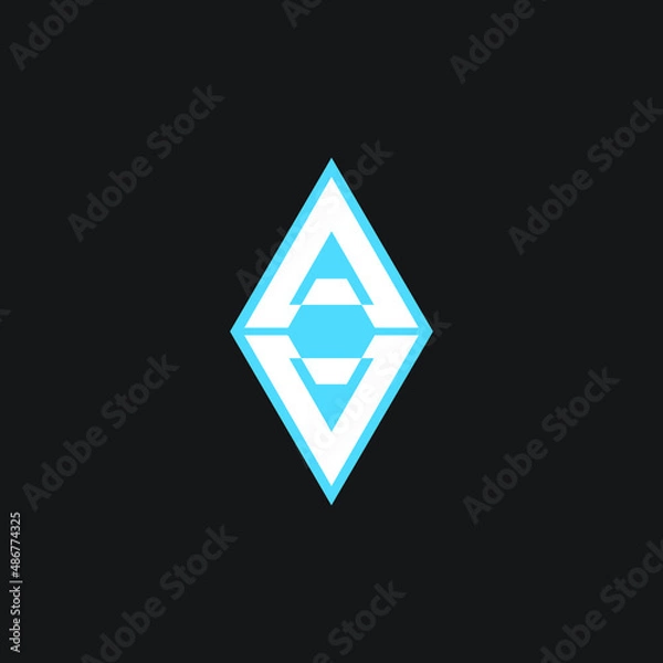 Obraz Letter A Diamond Logo Vector
