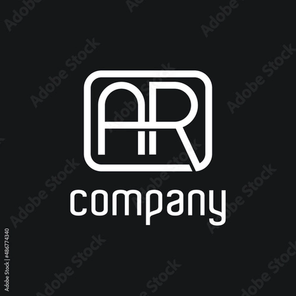 Obraz Letter AR Monogram logo Vector 