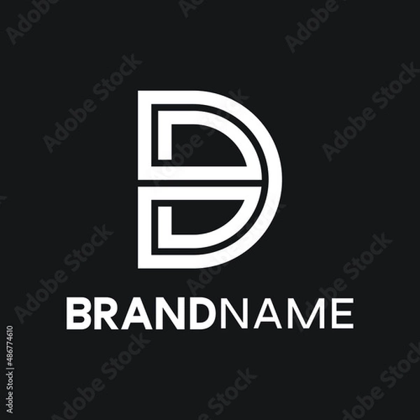 Obraz Simple Letter D or DD Monogram Logo Vector
