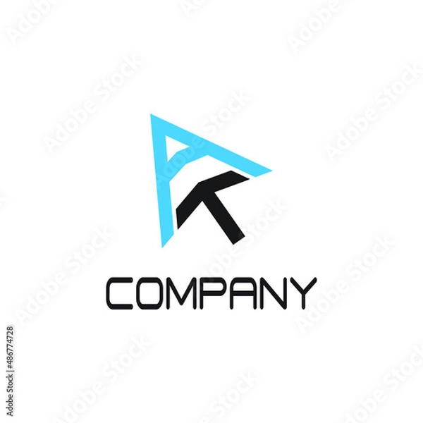 Obraz Letter A cursor Logo Vector