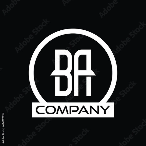 Obraz Letter BA Monogram Logo Vector