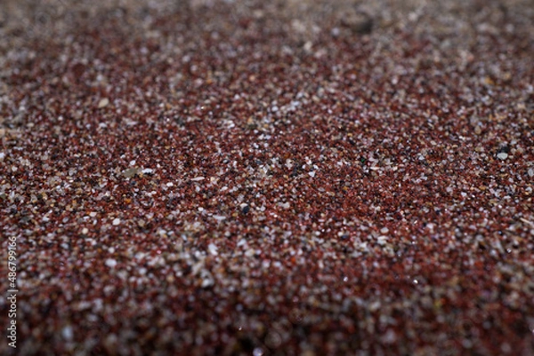 Obraz Texture of dry red clay with stones close-up