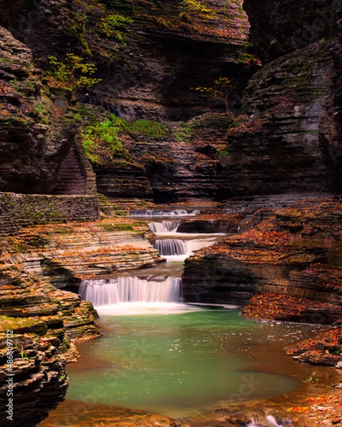 Obraz waterfall in the canyon