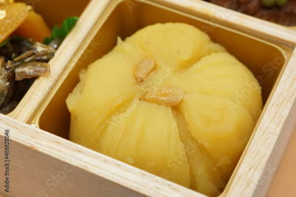 Fototapeta おせち料理 栗きんとん