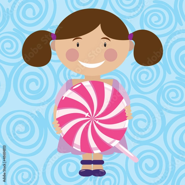 Obraz girl with candy