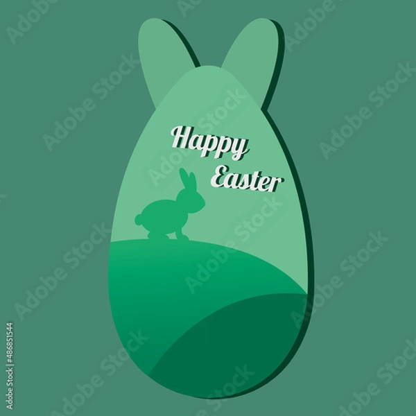 Fototapeta easter card with rabbit
