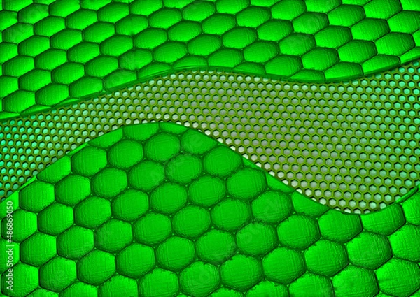 Fototapeta Modern abstract three-dimensional surface background. 3D render.