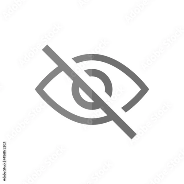Fototapeta Hidden grey flat vector icon