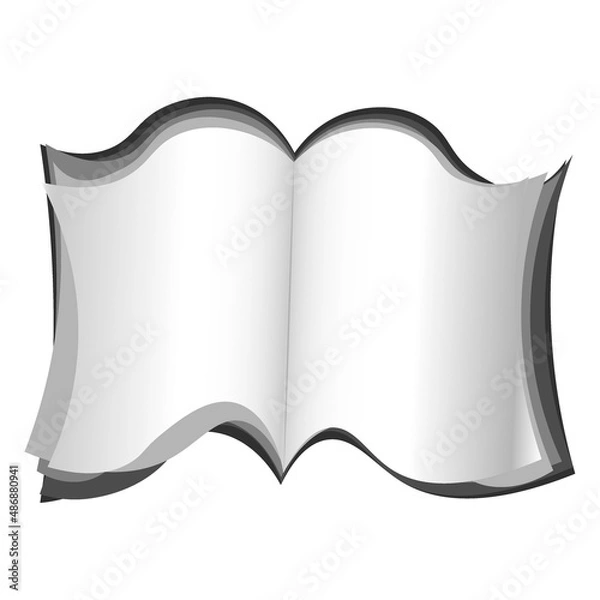 Obraz Illustration on a square background - open book, reading, literature. Design element of books, notebooks, postcards, interior items. Wallpapers, textiles, packaging, background for a website, mobile