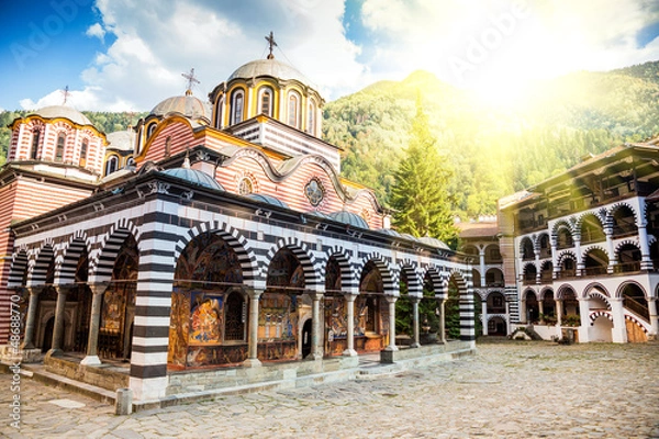 Obraz Rila monastery, a famous monastery in Bulgaria