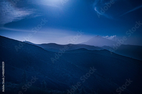 Obraz Teide hidden behind the haze