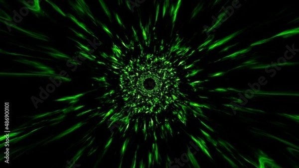 Obraz Green Flare Particles Burst Effect