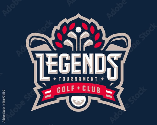 Obraz Golf logo design, emblem tournament template editable for your design.