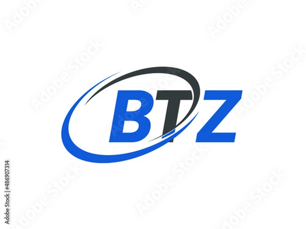 Obraz BTZ letter creative modern elegant swoosh logo design