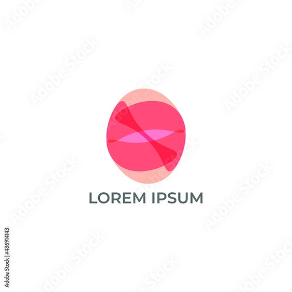 Fototapeta ILLUSTRATION ABSTRCT CIRCLE EGG MODERN BUSSINES LOGO DESIGN ELEMENT VECTOR