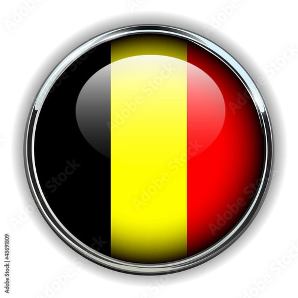 Fototapeta Belgium flag button