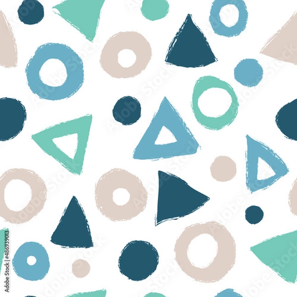 Fototapeta A simple seamless background with an abstract pattern in blue tones.