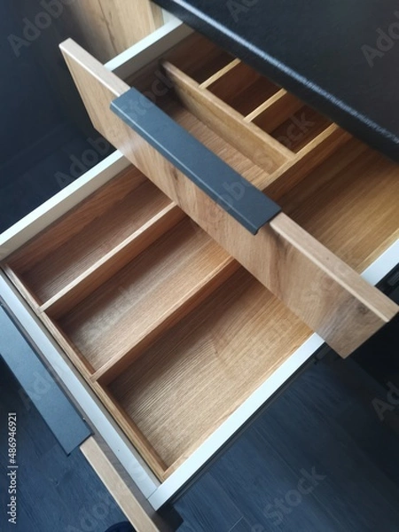 Obraz Organizer made of wood for kitchen utensils.
