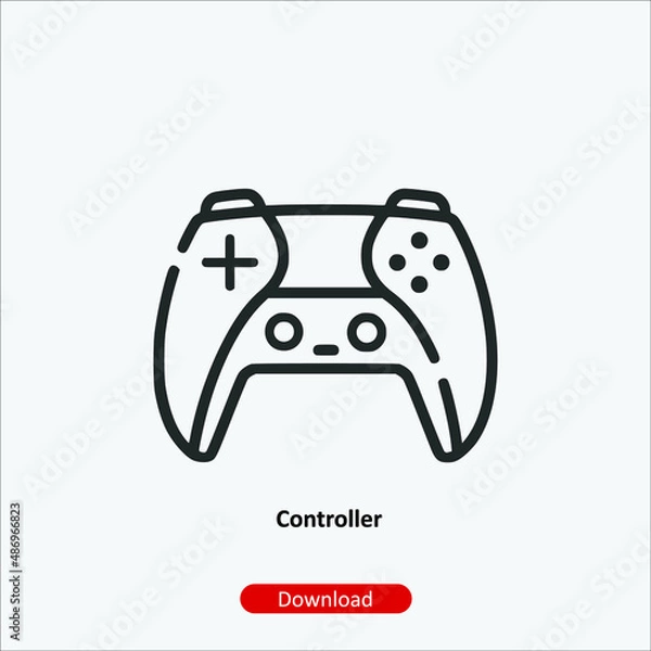 Obraz Controller - icon vector icon. Editable stroke. Linear style sign for use web design and mobile apps, logo. Symbol illustration. Pixel vector graphics - Vector