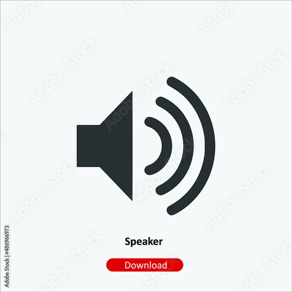 Obraz Speaker - icon vector icon. Editable stroke. Linear style sign for use web design and mobile apps, logo. Symbol illustration. Pixel vector graphics - Vector