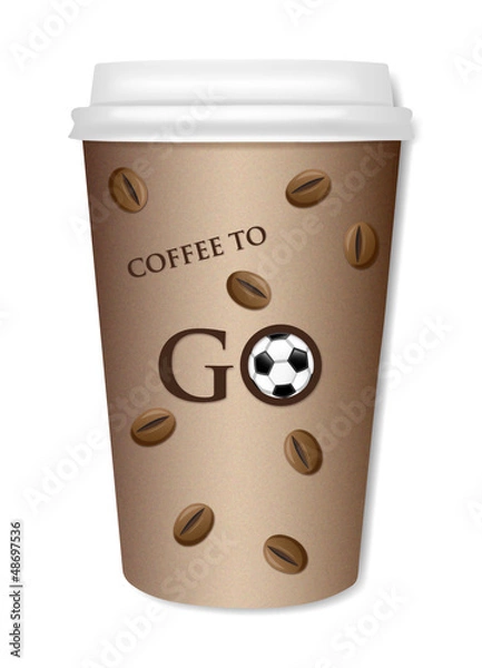 Obraz Coffee to go - Fußball