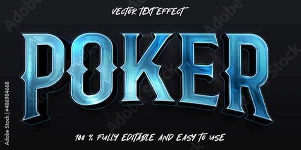 Obraz blue poker vector text effect