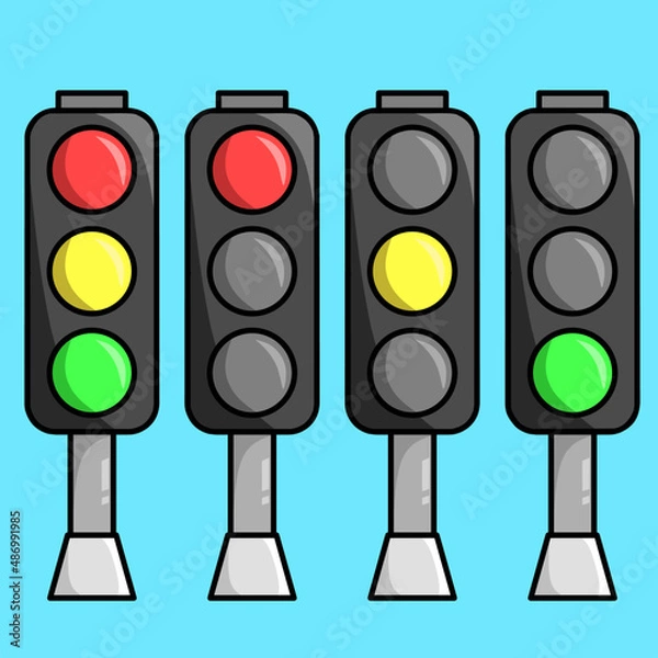 Obraz Vector of traffic light