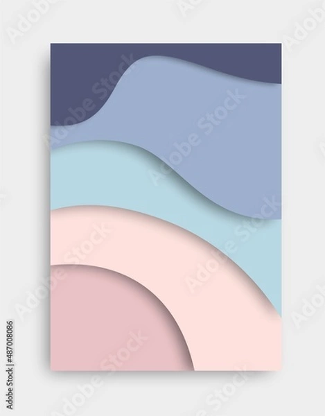 Obraz Abstract Paper Cut Illustration Background