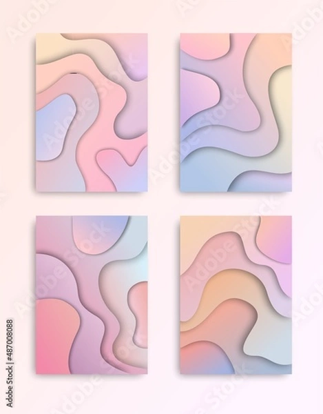 Obraz Abstract Paper Cut Illustration Background