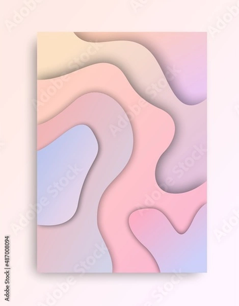 Obraz Abstract Paper Cut Illustration Background