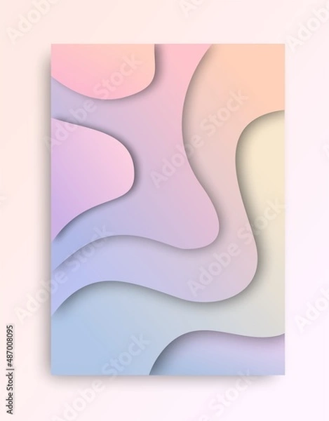 Obraz Abstract Paper Cut Illustration Background