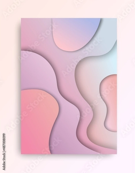 Obraz Abstract Paper Cut Illustration Background