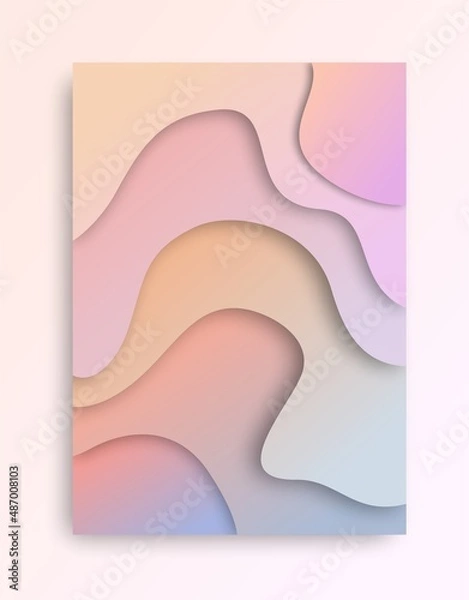 Obraz Abstract Paper Cut Illustration Background