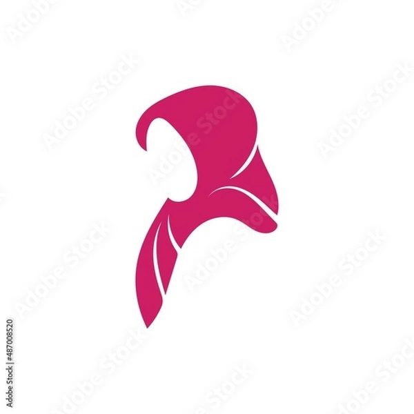 Fototapeta Muslimah hijab logo design hijab logo template vector image and icon