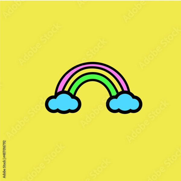 Obraz cute rainbow icon