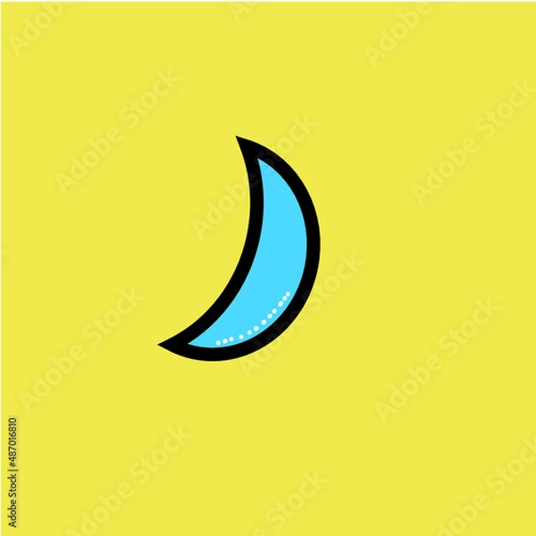 Obraz crescent moon icon