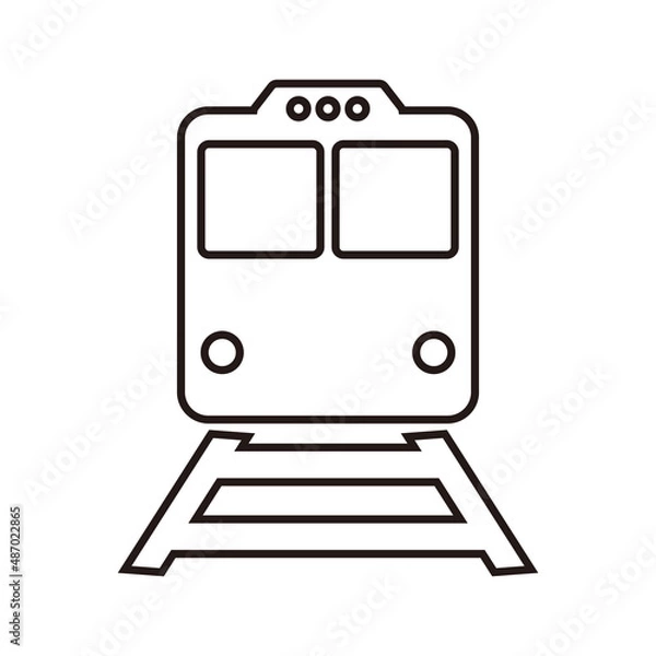 Obraz train icon vector on white background