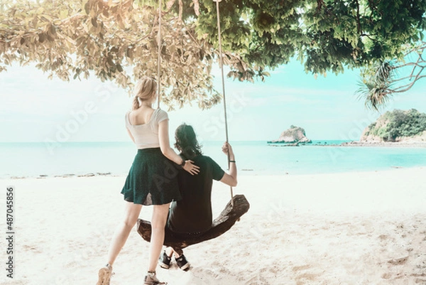 Obraz couple on the beach