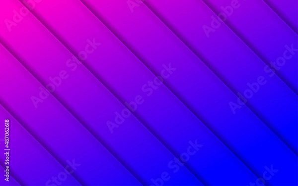 Fototapeta Abstract three-dimensional background with pink-blue neon gradient