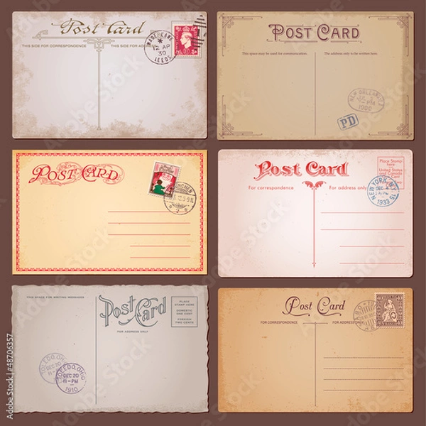 Obraz Vector Vintage Postcards
