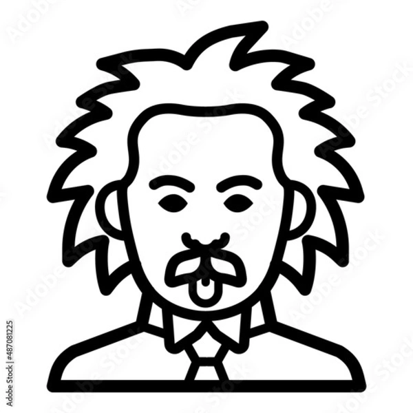 Obraz Professor Flat Icon Isolated On White Background