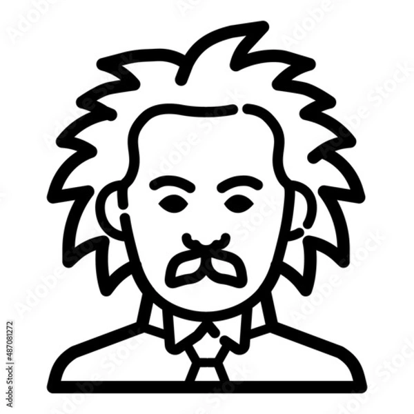 Fototapeta Professor Flat Icon Isolated On White Background
